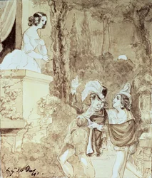 Leporello Serenading Elvira in the Guise of Don Giovanni, Act II Scene I, from 